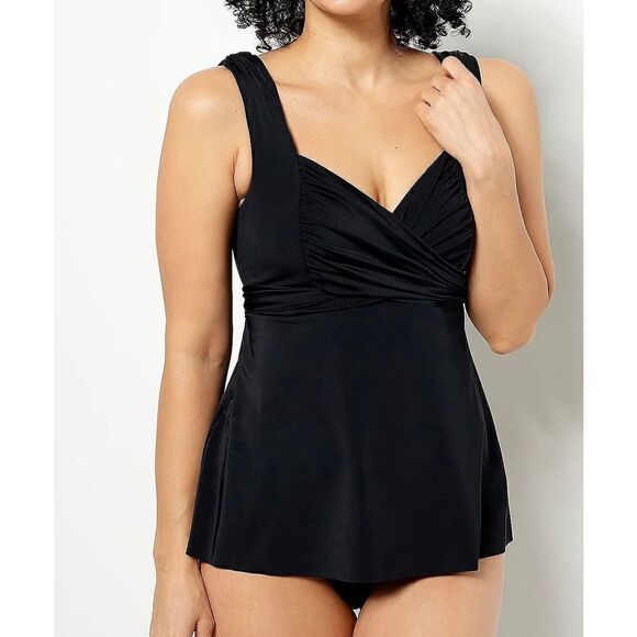 U-21 Kim Gravel x Swimsuits For All Wrap Sweetheart & Brief Set BLACK sz 14 - Picture 1 of 1